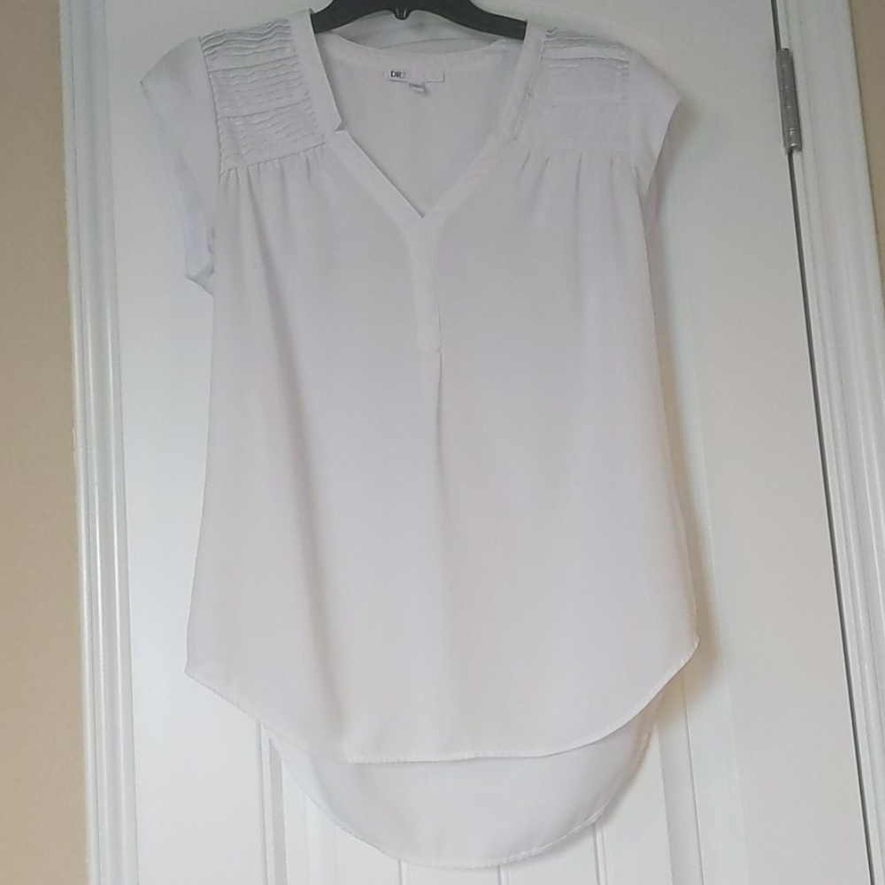 Flowy Sheer V-neck Blouse
